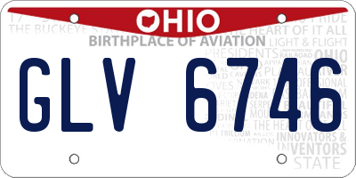 OH license plate GLV6746