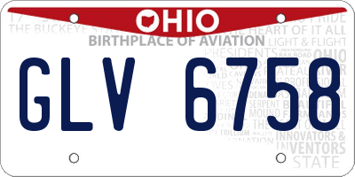 OH license plate GLV6758
