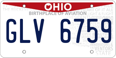OH license plate GLV6759