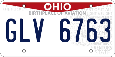 OH license plate GLV6763