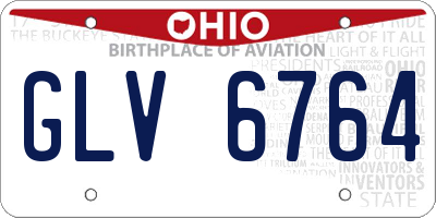 OH license plate GLV6764