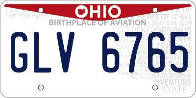 OH license plate GLV6765