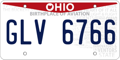 OH license plate GLV6766