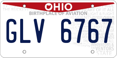 OH license plate GLV6767