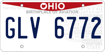 OH license plate GLV6772