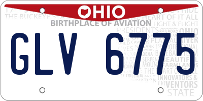 OH license plate GLV6775