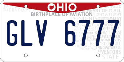 OH license plate GLV6777