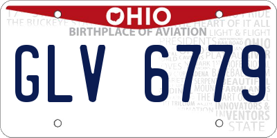OH license plate GLV6779