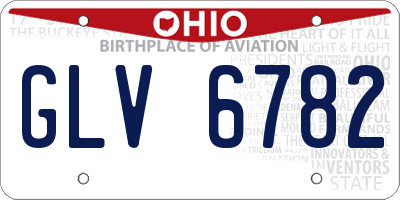 OH license plate GLV6782