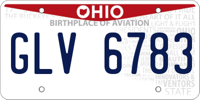 OH license plate GLV6783