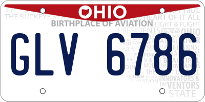 OH license plate GLV6786