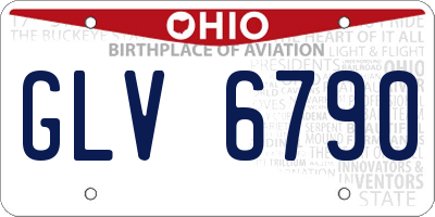 OH license plate GLV6790