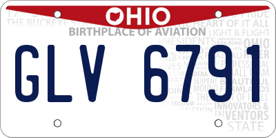 OH license plate GLV6791