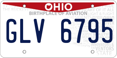OH license plate GLV6795