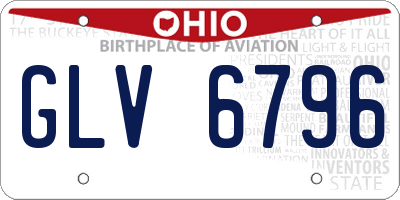 OH license plate GLV6796