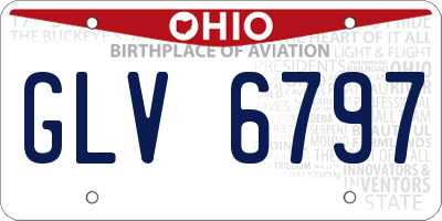 OH license plate GLV6797