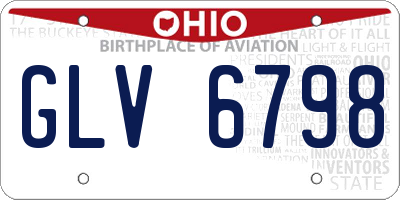 OH license plate GLV6798