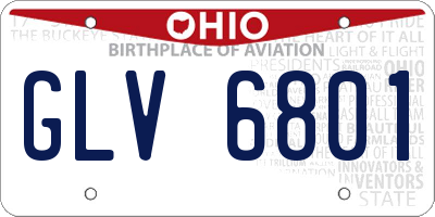 OH license plate GLV6801