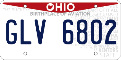 OH license plate GLV6802