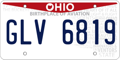 OH license plate GLV6819
