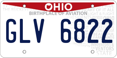 OH license plate GLV6822