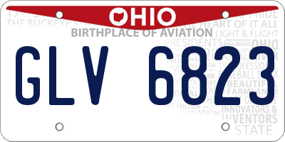 OH license plate GLV6823
