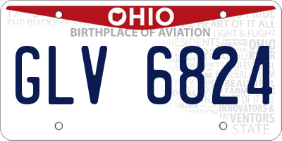 OH license plate GLV6824