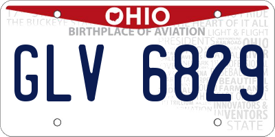 OH license plate GLV6829
