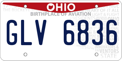 OH license plate GLV6836