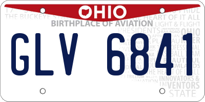OH license plate GLV6841
