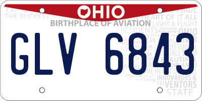OH license plate GLV6843