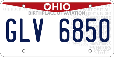 OH license plate GLV6850