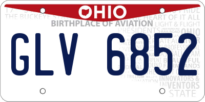 OH license plate GLV6852