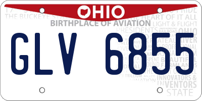 OH license plate GLV6855