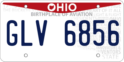 OH license plate GLV6856