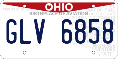 OH license plate GLV6858