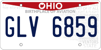 OH license plate GLV6859