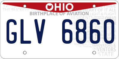 OH license plate GLV6860
