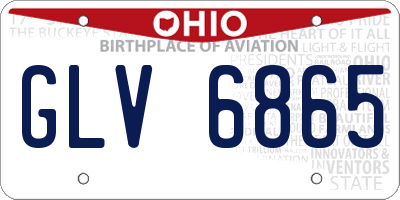 OH license plate GLV6865