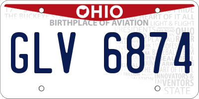 OH license plate GLV6874