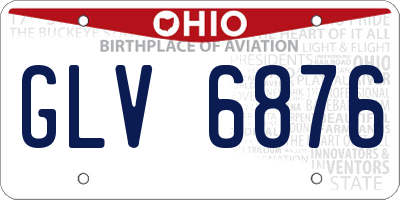 OH license plate GLV6876