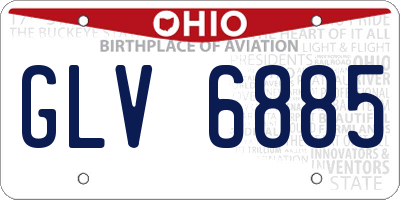 OH license plate GLV6885
