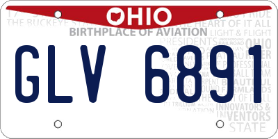 OH license plate GLV6891