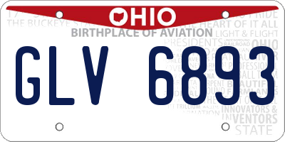 OH license plate GLV6893
