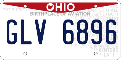 OH license plate GLV6896