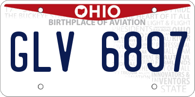 OH license plate GLV6897