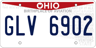 OH license plate GLV6902
