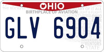 OH license plate GLV6904