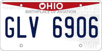 OH license plate GLV6906