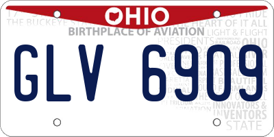 OH license plate GLV6909